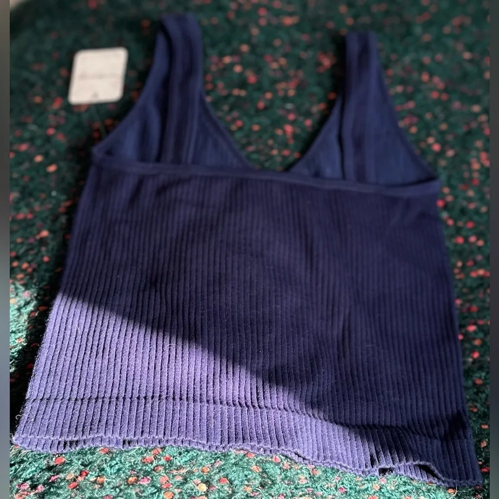 ‼️RARE‼️🎸Free People🎸🔥NWT🔥Solid Ribbed Brami in Navy—XS/S